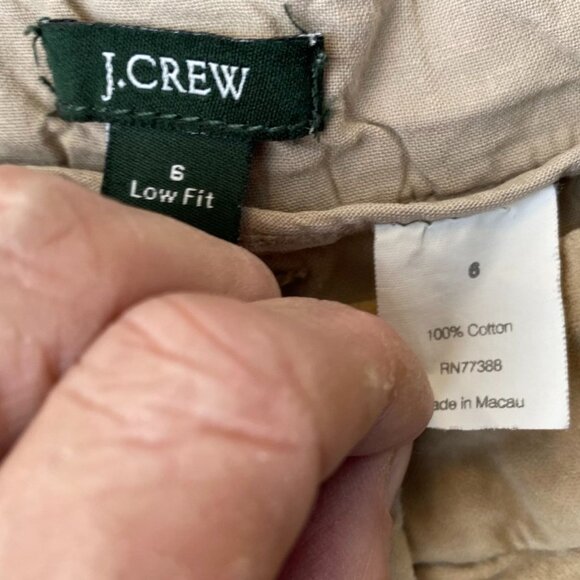 J.Crew Womens Pants Size 6 Low Fit Khaki Velour Flared Leg Classic Casual Retro - Picture 8 of 15
